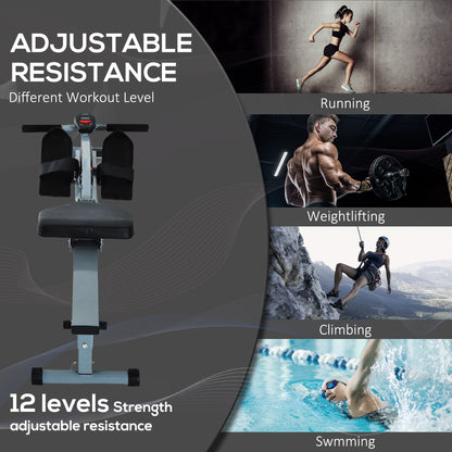 Rowing Machine Cardio Rower Workout Fitness Body Tonner Home Gym Training